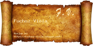 Fuchsz Viola névjegykártya